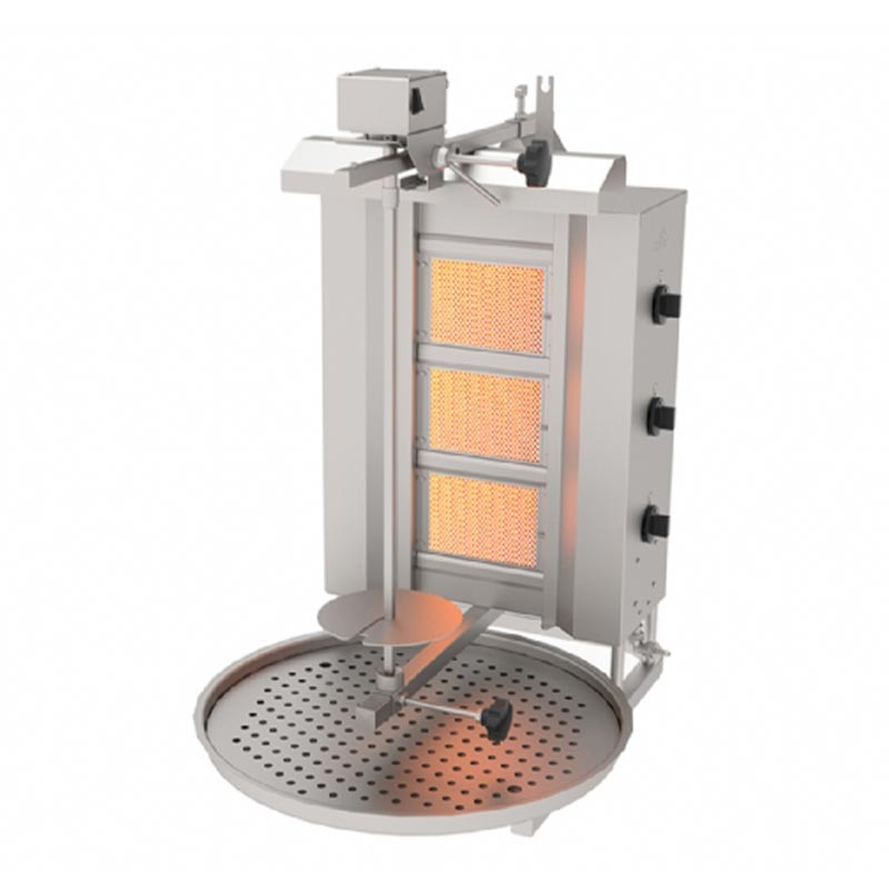 Atalay ADG-3U Üstten Motorlu 3 Radyanlı Döner Makinesi, Doğalgazlı