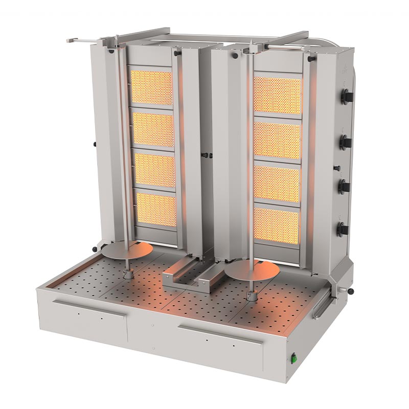 Atalay ADG-4-4A Alttan Motorlu Hareketli Döner Makinesi, 4+4 Radyanlı, Doğalgazlı