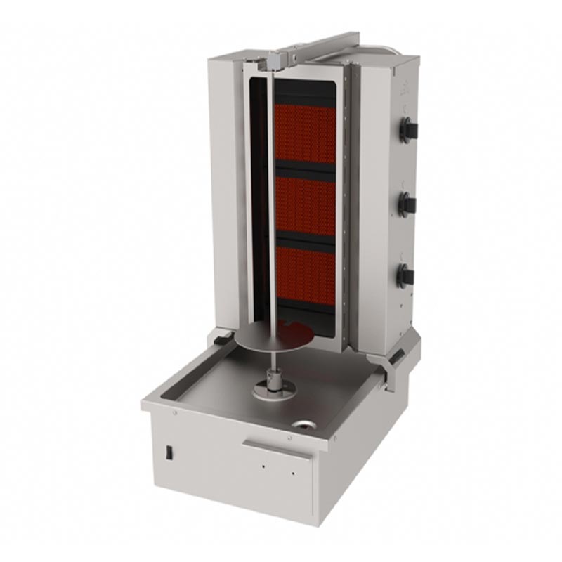 Atalay ADGC-3A Alttan Motorlu Camlı Hareketli Döner Makinesi, 3 Radyanlı, Doğalgazlı