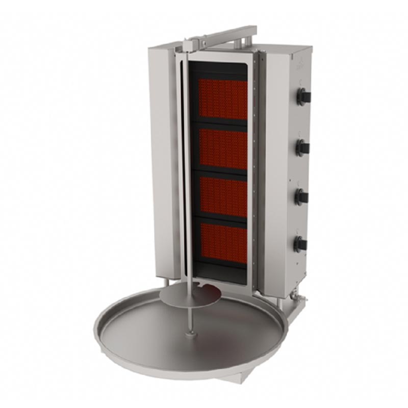 Atalay ADGC-4S Sabit Camlı Döner Makinesi, 4 Radyanlı, Doğalgazlı