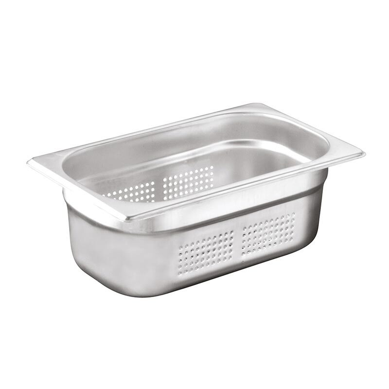 Bilge Inox GN 1/4-40 mm Paslanmaz Çelik Delikli Gastronorm Küvet