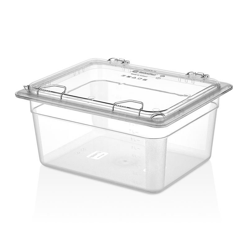 GastroPlast GN 1/2 Polikarbon Kapalı Köşeli Menteşeli Gastronorm Küvet Kapak