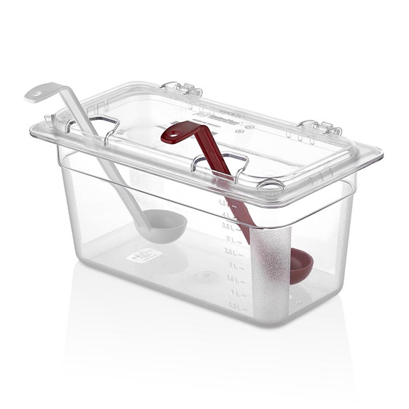 GastroPlast GN 1/3 Menteşeli Açık Köşeli Polikarbon Gastronorm Küvet Kapak