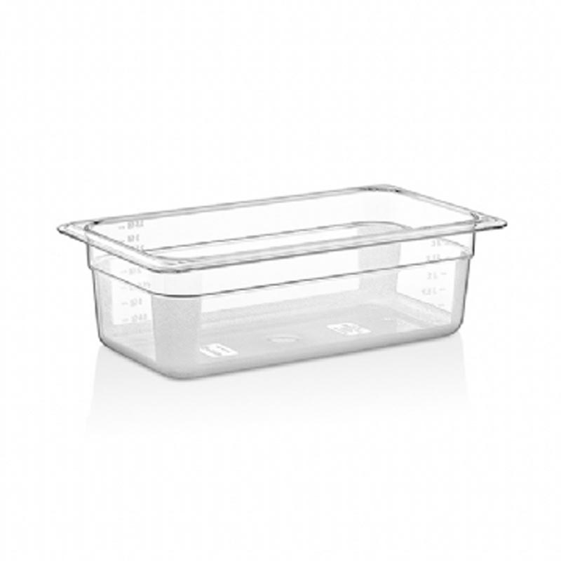 GastroPlast GN 1/3 Polikarbon Dondurma Küveti, 4.5 L, Şeffaf