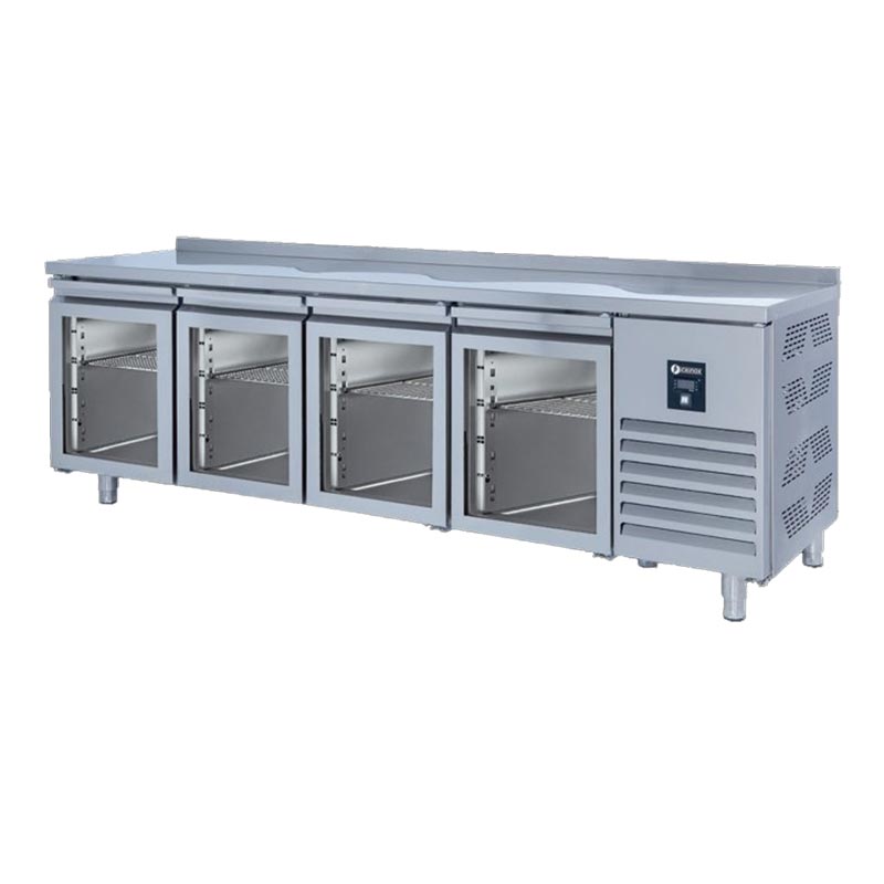 Iceinox CTS 560 CR UG Tezgah Tip Snack Buzdolabı, 4 Cam Kapılı