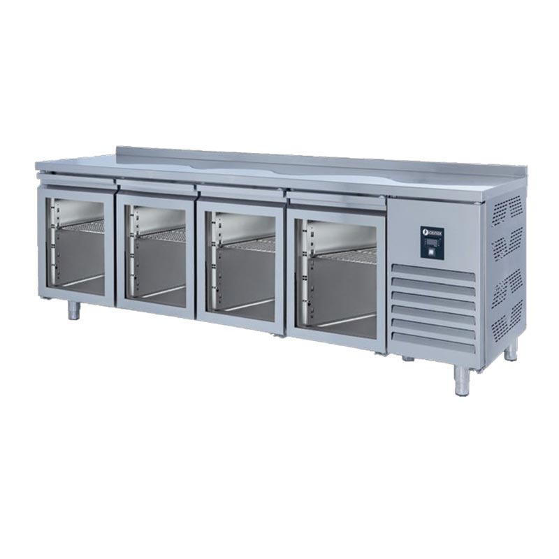 Iceinox CTS 650 CR UG Tezgah Tip Snack Buzdolabı, 4 Cam Kapılı