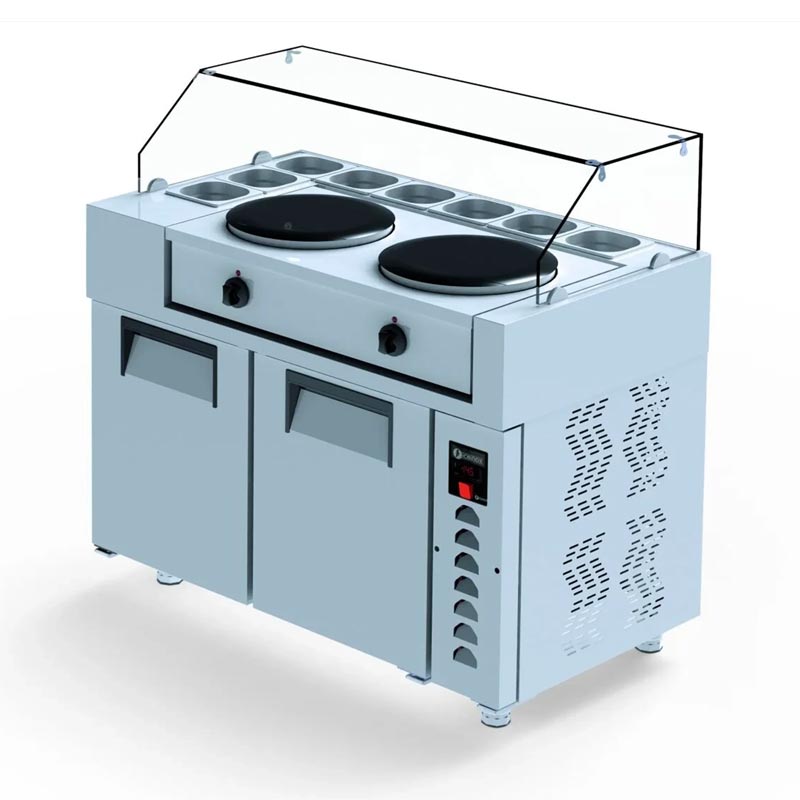 Iceinox FTS 515 CR Hazırlık Buzdolabı, 200x70x130 cm