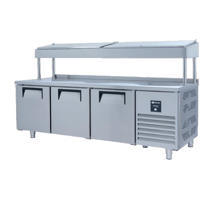 Iceinox PTS H 440 CR Make Up Yüksek Buzdolabı, 3 Kapılı