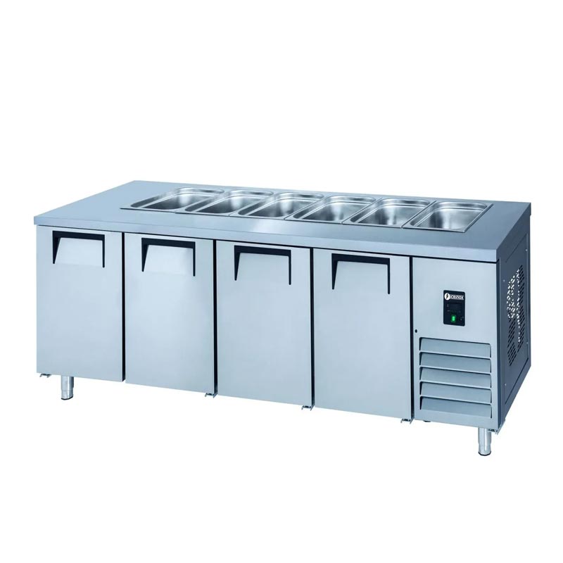 Iceinox STS 650 CR Servis Tip 4 Kapılı Buzdolabı, 250x70x85 cm